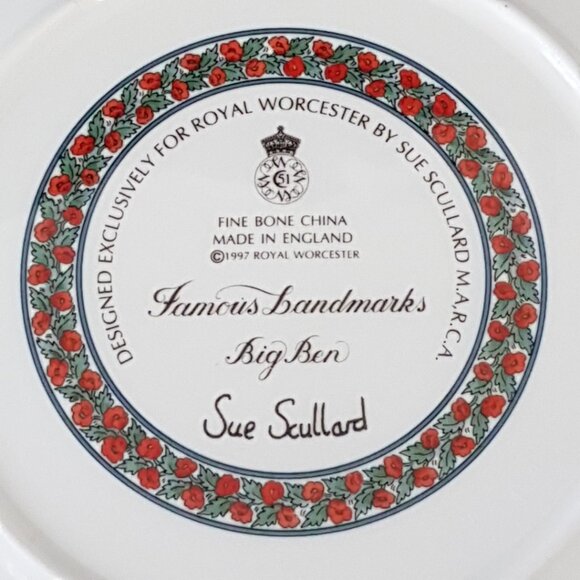 Royal Worcester Big Ben Famous Landmarks Bone China Collector Plate - Picture 8 of 8